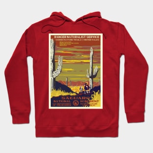 Retro WPA Poster of Sagurao National Park Reimagined for the Future with Climate Change Hoodie